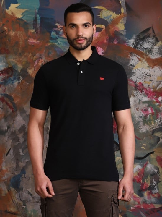 SLUB PIQUE POLO BLACK 13 57 45
