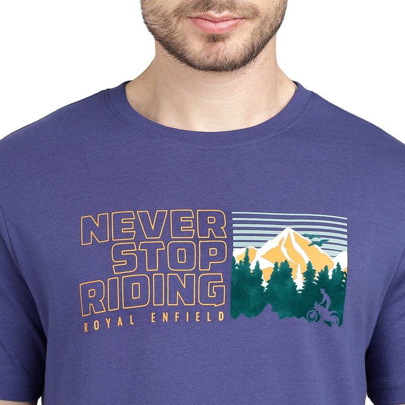 TSS250025 Never Stop Riding T Shirt PURPLE 3 270325091551