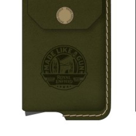 LEATHER FLAP RFID CARD CASE OLIVE 13 27 49